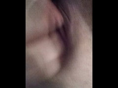 Cute chubby mom playing with big boobs and her clit