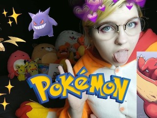NERDY GIRL BABE SHOWS OFF POKEMON COLLECTION IN BRA + PANTIES + Memes