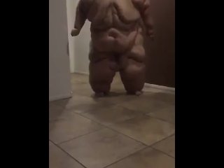 SSBBW Jumping up and down Slow Motion