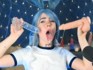 Ha Mostrato La Sua Abilità Bavoso Pompino Con Due Cazzi ❤ MollyRedWolf
