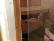 Preview 2 of BBW Maja Meer gets fucked in the sauna