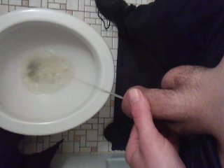 Taking A Pee While Partly Shaved