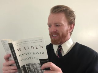 walden by thoreau, reading, muscular men, verified amateurs