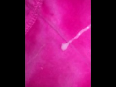 Cum on new velour shorts of my stepsister