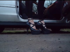 Geile Heels im Auto anziehen 1 ** Outdoor 2020 **