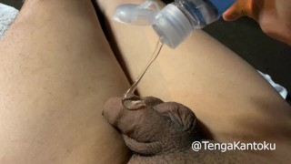 Lotion Slimy Masturbation Of A Shaved And Uncut Boy