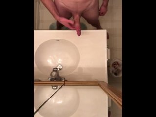 Twink Boy cumming on sink