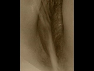 Play in the shower (hairy pussy)