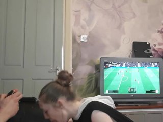 Distracting Daddy onFIFA Sloppy_Deepthroat Facefucking with Gagging