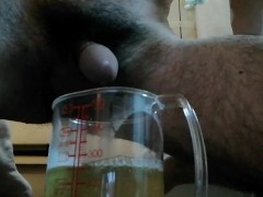 I measured the amount of pee.