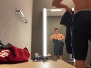 Preview 4 of dude getting horny in dressing room