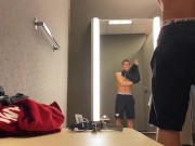 Preview 6 of dude getting horny in dressing room