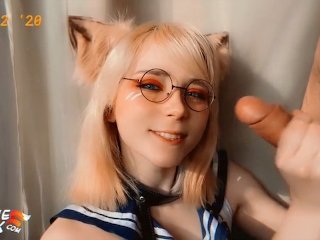 cosplay, 18 year old, fox, oral creampie