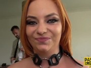 Preview 1 of Tied up redhead throated and fucked roughly