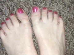 Beautiful feet, wiggling sexy toes, foot fetish, foot tease