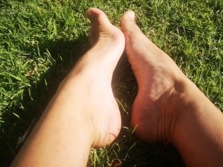 Bare Foot on Grass to Satisfy_Your Foot Fetish