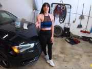 Preview 2 of Roadside - Fit Girl Gets Her Pussy Banged By The Car Mechanic