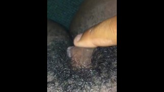 ftm bear shows and jerks off microdick/big clit