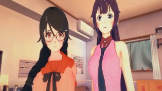 (3D Hentai)(Futa)(Monogatari) Sexe avec Tsubasa et Hitagi