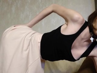 Cute with amazing feet striptease