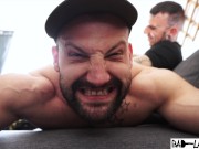 Muscle ass gets spanked hard