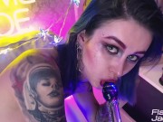 Hot Teen Deepthroat and Doggystyle Anal after Neon Party