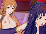 Sword Art Online - Futa Asuna X Yuuki Konno 3D Hentai