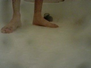 Boy Feet in Shower