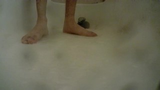  boy feet in shower