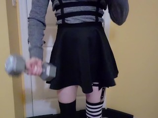 Cute Femboy Trap Working Out (SFW)