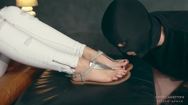 Watch Bondage Video:Sandals cleaner - Mistress Anette - Minnie Manga - Dirty foot domination