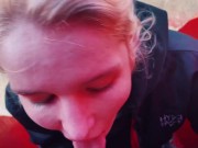 Blonde Public Blowjob Dick and Cum Swallow at the Lighthouse