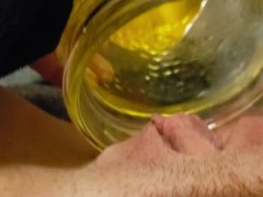 Peeing In A Jar In My Bedroom