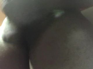 Dripping cum from a fat cock while balls bounce