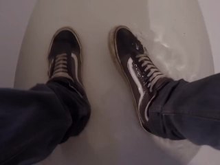Piss Skinny Jeans, Vans Old Skool and_Clothed Bath