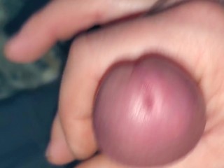 Close up of me Cumming Cock Ring