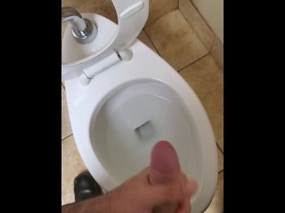 Playing with my Latin Dick in Hospital Bathroom.