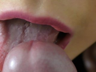 Slowly Licked_and Suck My Dick Sexy Red_Lips the Best Blow Job