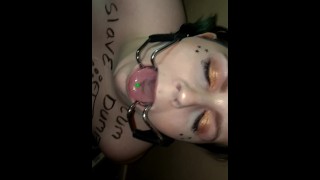 Facefuck Blowjob Facial Up The Nose LOL Topless Chained Up Spider Gag