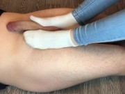 Preview 1 of kelly_feet sweaty white socks compilation teen sockjob socks mistress