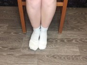 Preview 5 of kelly_feet sweaty white socks compilation teen sockjob socks mistress