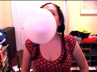 mom, gum, fetish, big bubbles