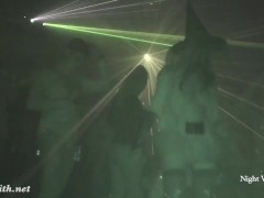 Crazy Halloween bottomless. Upskirt and real  video by Jeny Smith