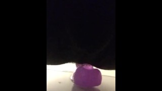 BLACK CROSSDRESSER DILDO FUCK POV 