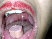 Preview 1 of Mouth, teeth, vore, spit and tongue fetish of Jan and Feb (demos)