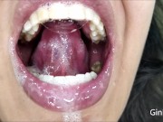 Preview 6 of Mouth, teeth, vore, spit and tongue fetish of Jan and Feb (demos)