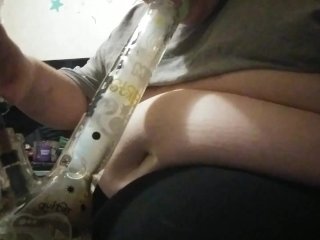 Fat girl smoking