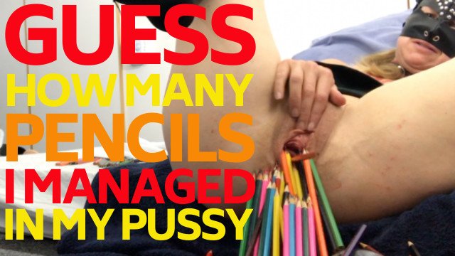 Watch Bondage Video:Submissive Painslut Pussy Insertions with Pencils (Queensnake tribute)
