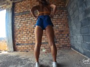 Preview 2 of Amateur Pawg Gets Fucked in Abandoned Hotel - Risky Outdoor Public Sex