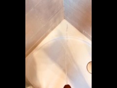 Long piss in the shower